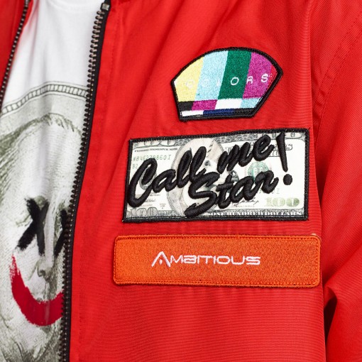 Casaco Bomber com patches Casaco Bomber com patches