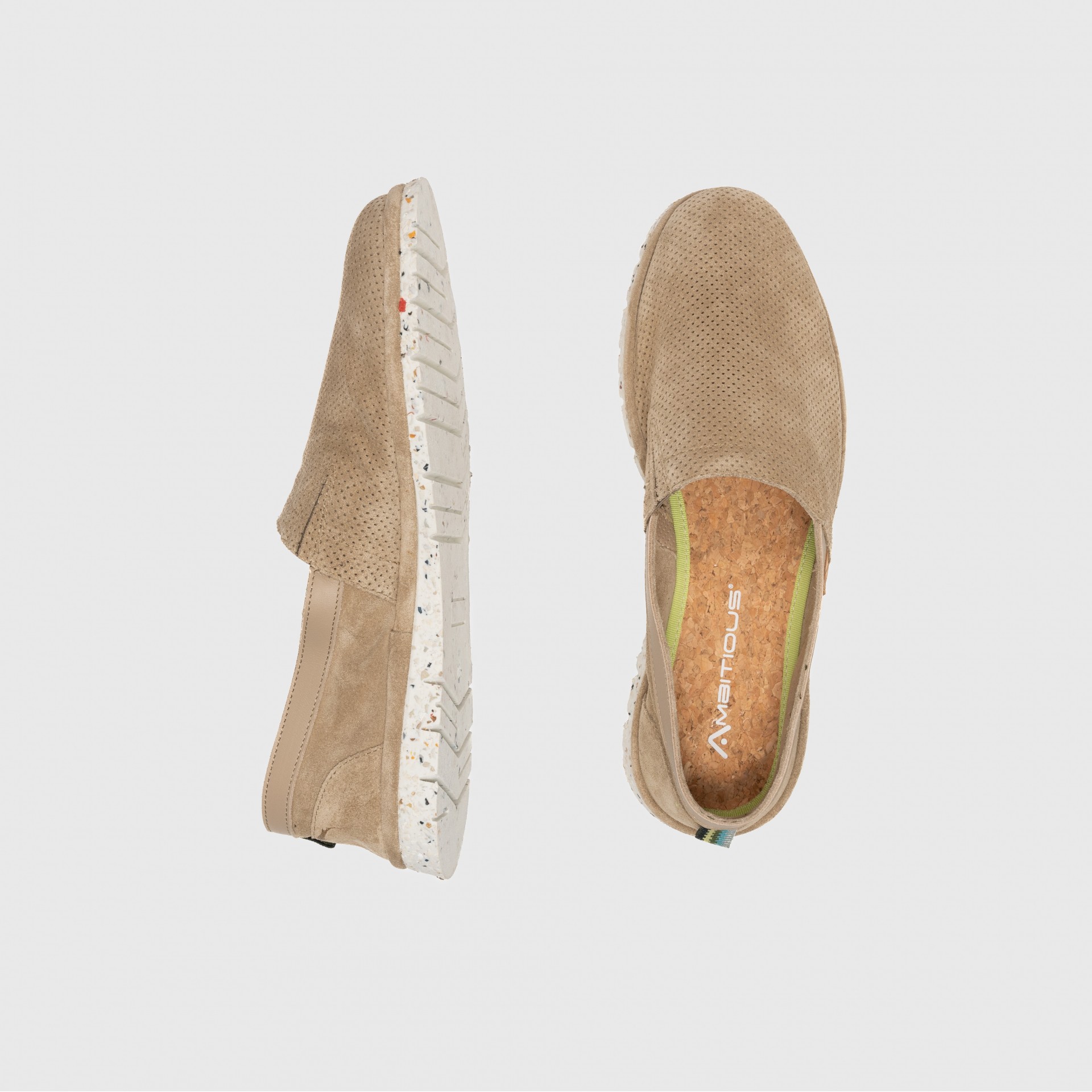 AMBER Perforated Suede Slip-On