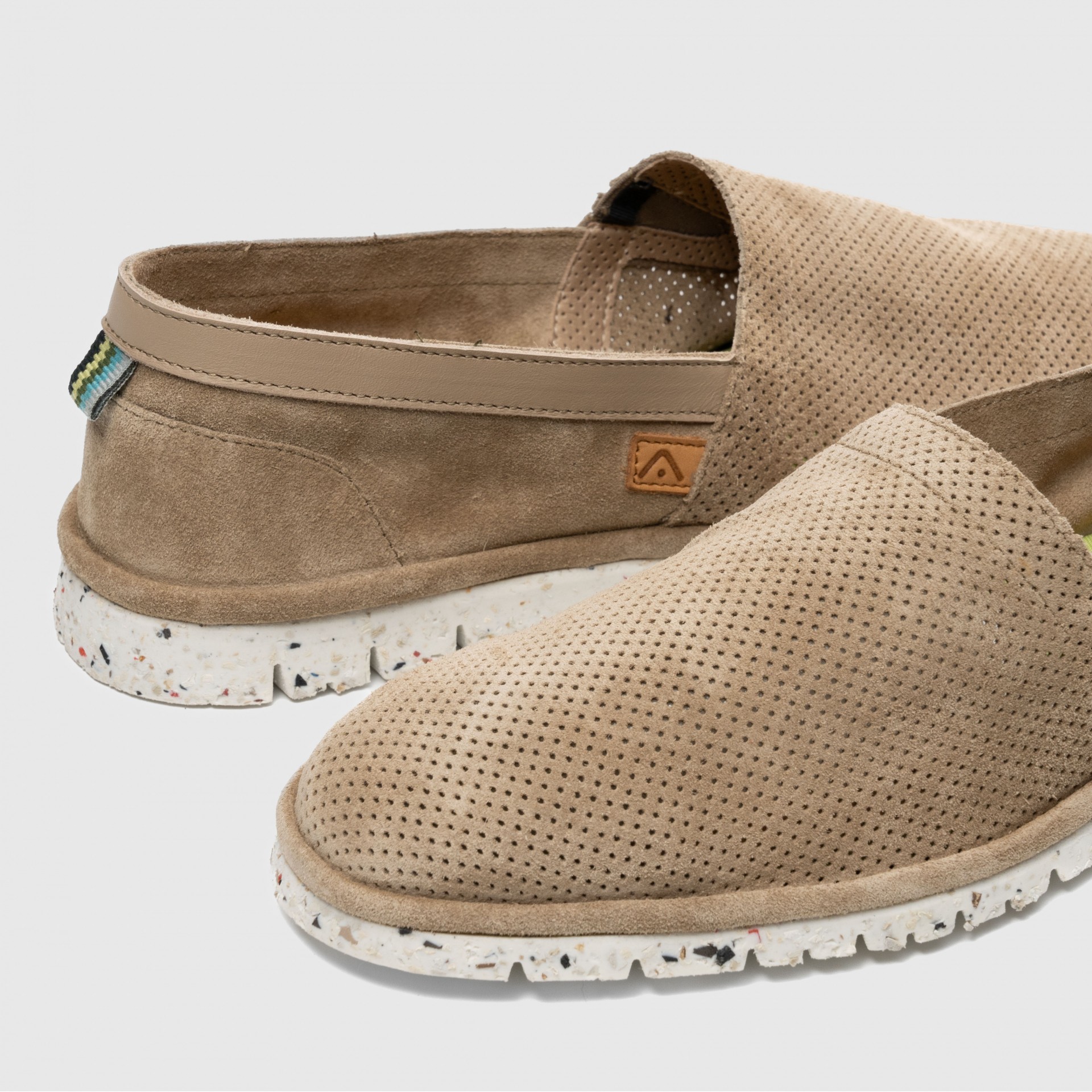 AMBER Perforated Suede Slip-On