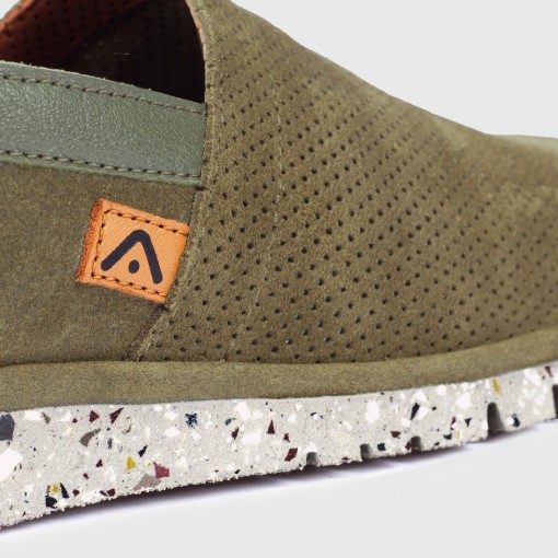 AMBER Perforated Suede Slip-On