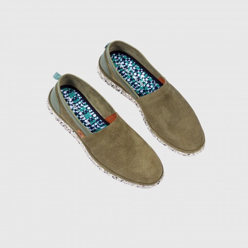 AMBER Perforated Suede Slip-On