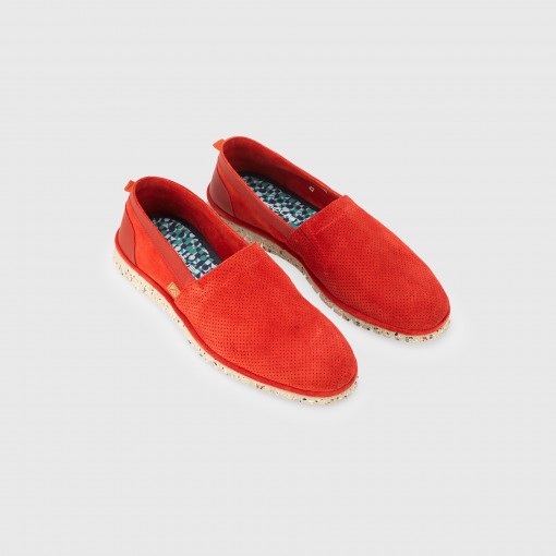 AMBER Perforated Suede Slip-On