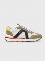 Taupe / White / Blue