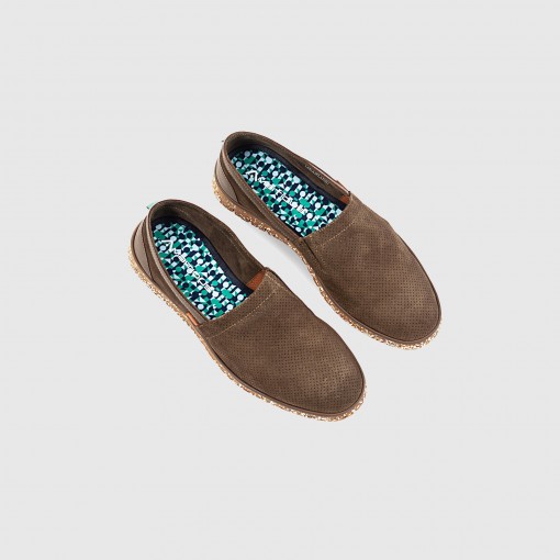 AMBER Perforated Suede Slip-On