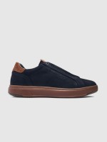 Marineblaues Veloursleder